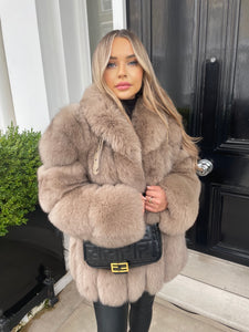 Chunky full fur coat