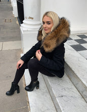 Load image into Gallery viewer, Silver fox fur parka
