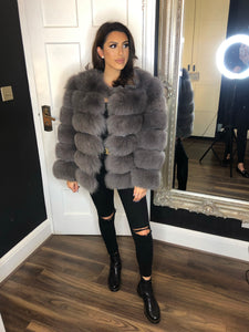 MULTI style fur coat